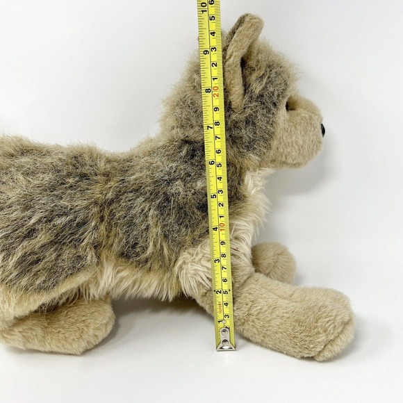 Douglas The Cuddle Toy Plush Wolf Dog Tyson 1836 Brown Brindle Puppy 15" Inches - Picture 6 of 10